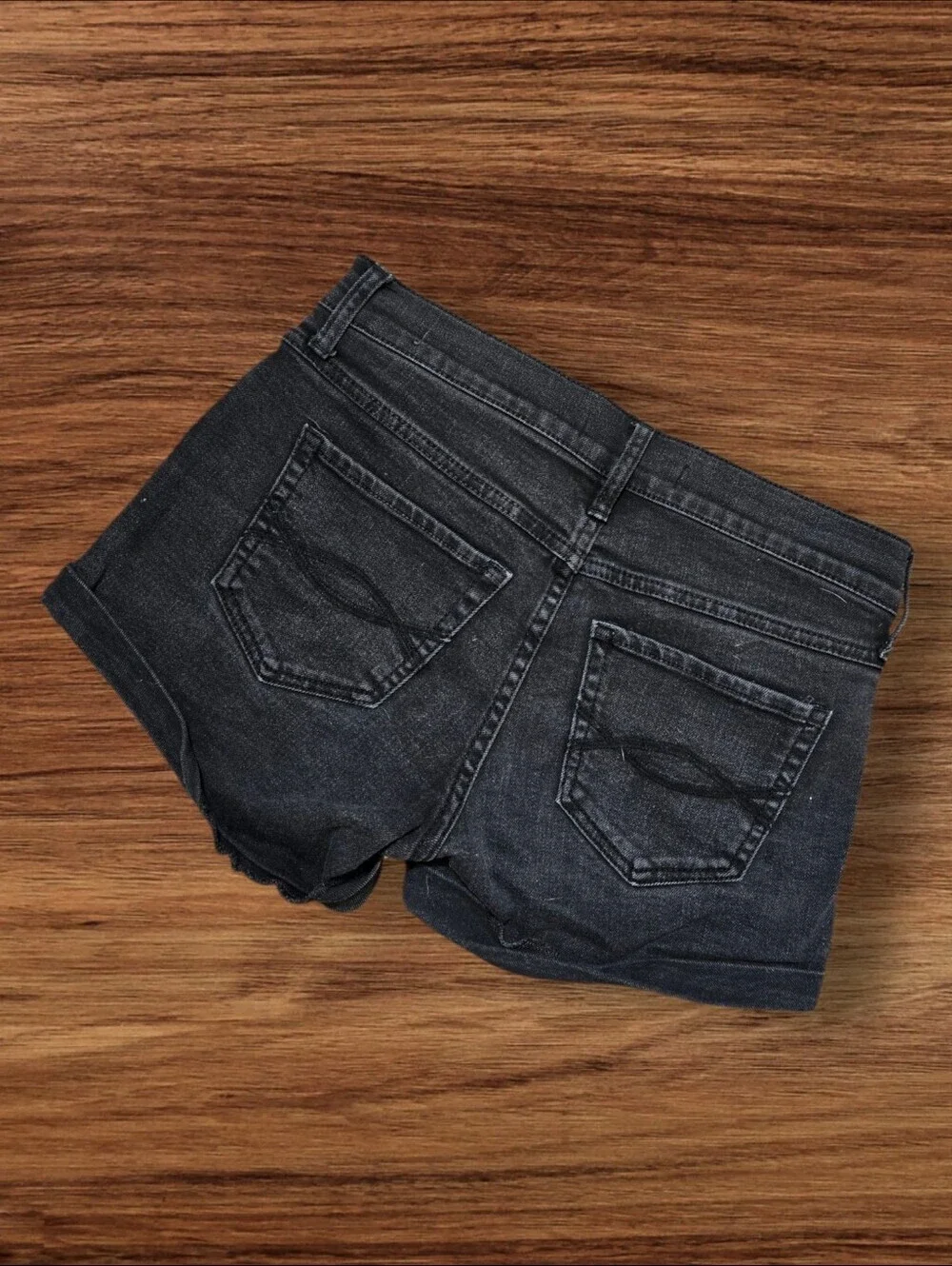 Abercrombie & Fitch Black Wash Denim Short Shorts